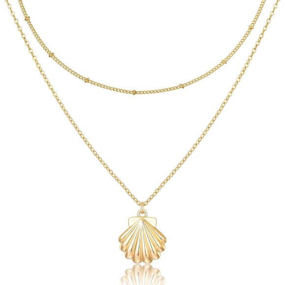 Gold Layered Necklace Set for Women Trendy Dainty Choker and Long Style - Picture 1 of 6